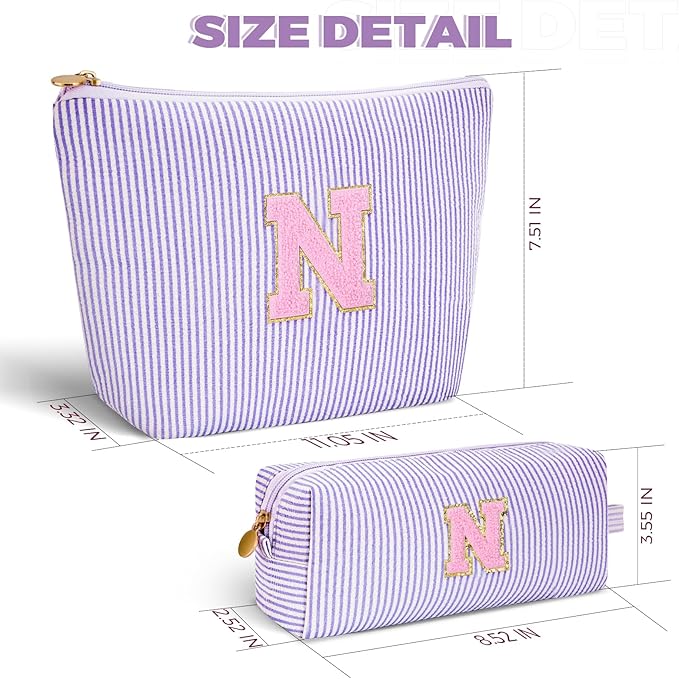 Btffitting Gifts for Teen Girls Women - Birthday Gifts for 10 11 12 13 14 15 16 17 18 Years Old Girl,Makeup Bag Cosmetic Bag,Teacher Gift Trendy Stuff Toiletry Bag - Lavender,N