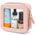 LETGO Sunscreen Makeup Bags for Beach, TSA Approved Toiletry Bag with Zipper,Mini Clear Comestic Bag Car Organizer Travel Size Toiletries Travel Essentials Pink Car Accessories For Women (Mini-Pink)