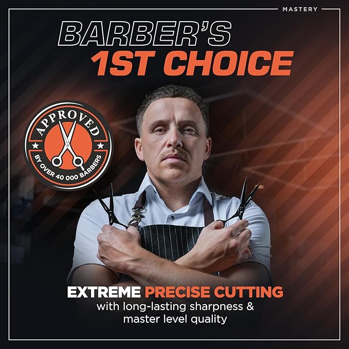 Fagaci Hair Scissors Professional 5” 440C Steel for Superior Precision, Extremely Sharp Blades Hair Cutting Scissors for Women & Men, Durable Sharpness Hair Shears for Hair Cutting, Barber Scissors
