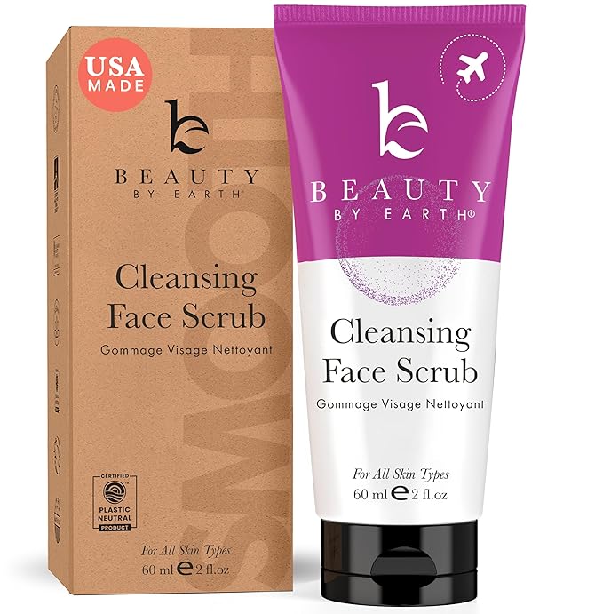 Facial Scrub Exfoliator - USA Made with Natural & Organic Ingredients