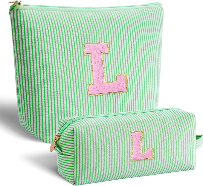 Btffitting Gifts for Teen Girls Women - Birthday Gifts for 10 11 12 13 14 15 16 17 18 Years Old Girl,Makeup Bag Cosmetic Bag,Teacher Gift Trendy Stuff Toiletry Bag - Green,L
