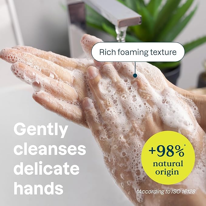 ATTITUDE Hand Soap for Sensitive Skin with Oat, EWG Verified, Dermatologically Tested, Vegan, Vanilla Cream Scent,16 Fl Oz