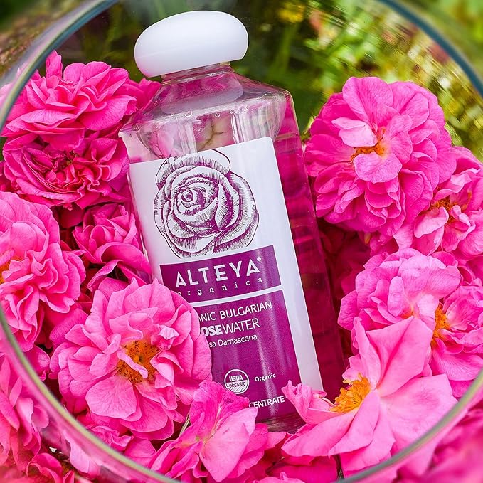 Alteya Organics Rose Water USDA Certified Organic Facial Toner, 17 Fl Oz