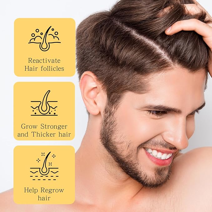 5% Minoxidil Natural Hair Oil with Biotin for Men and Women, 2 Fl Oz (60ml)