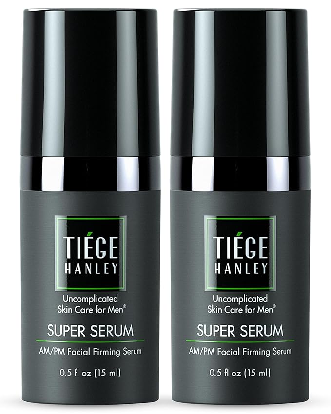 Tiege Hanley Anti-Aging Face Serum for Men, Super Serum, 0.5 Fl Oz, 2 Pack