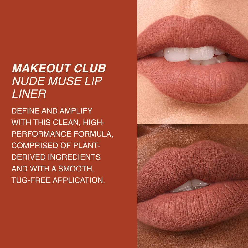 Freck MAKEOUT CLUB Nude Muse Lip Liner, 0.12oz | Retractable Pencil, Long Lasting Lip Plumper & Definer | Infused with Jojoba and Hyaluronic Acid | Vegan, Cruelty Free | Warm Nude Beige