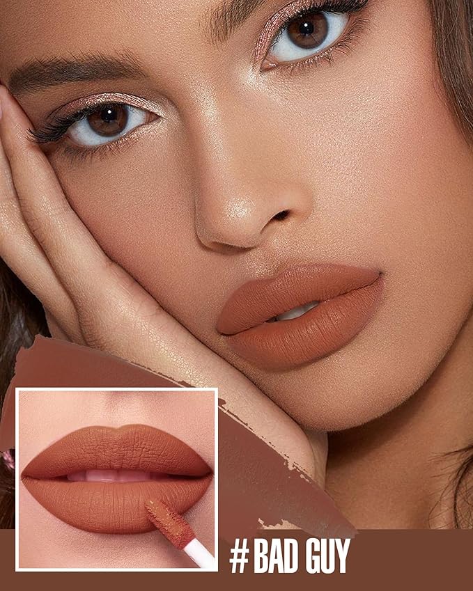 HANLADY Dusty Brown Lipstick Long Lasting Lipsticks for Women Smudgeproof
