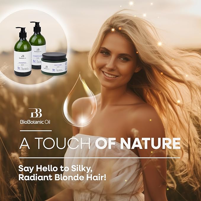Bio Botanic Oil Magic Conditioner for Blonde & Bleached Hair | Deep Hydration & Color Protection | Enriched with Organic Wheat Germ & Obliphica Oil | SLS-Free, Paraben-Free, pH-Balanced | 500ml