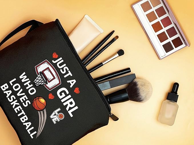 ARIOSEY Basketball Gifts for Girls, Zipper Make Up Cosmetic Bag