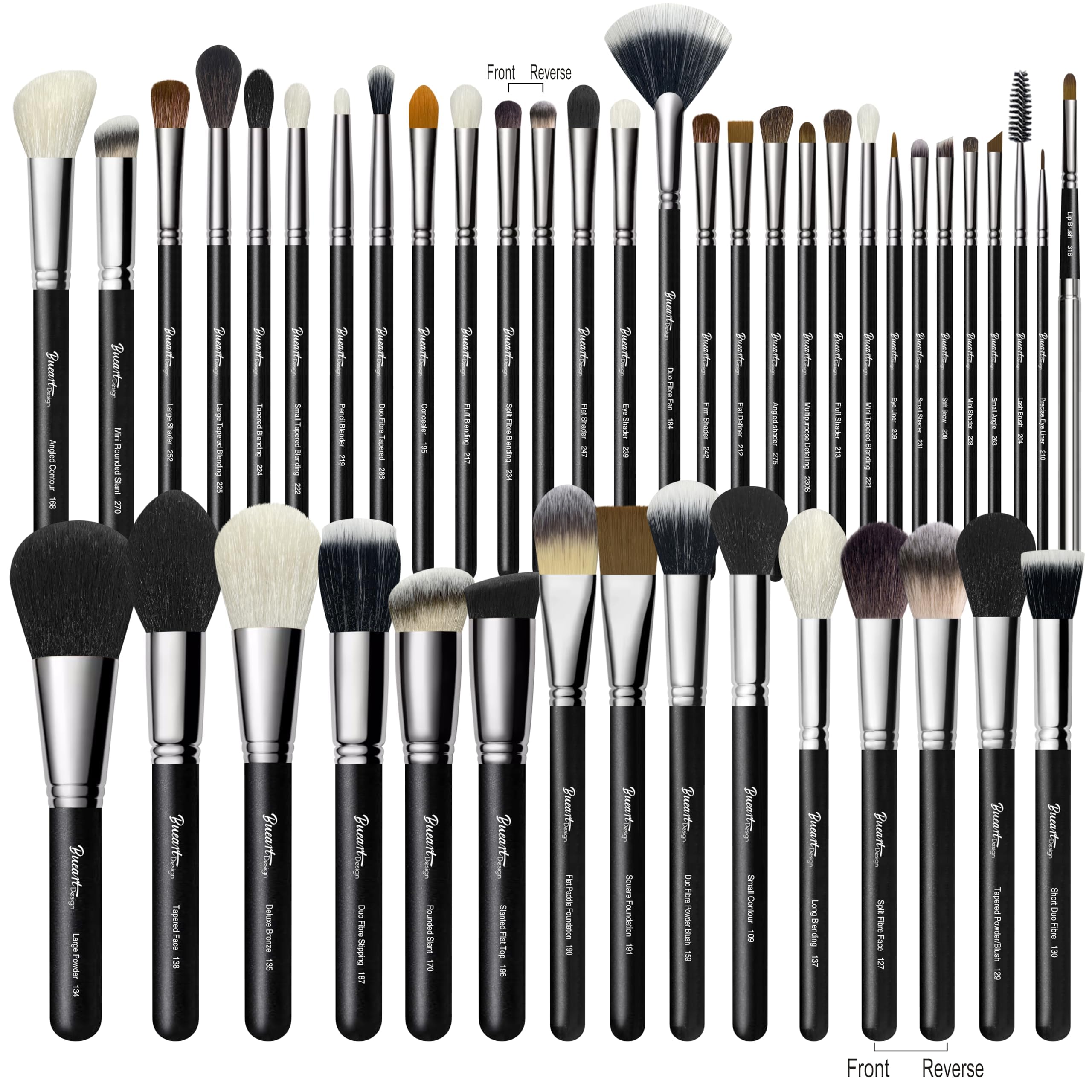 Bueart Design 42Pcs PRO Grade Makeup Brushes Set Ultra Soft Dense Hair