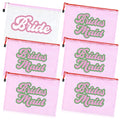 SOIDRAM 6PCS Bridesmaid Makeup Bag Clear Zippered Bag Bridesmaid Proposal Gifts Cosmetic Pouch for Wedding Party Favors Bachelorette Party Decorations Toiletry Organizer Bag Cosmetic Case Gift
