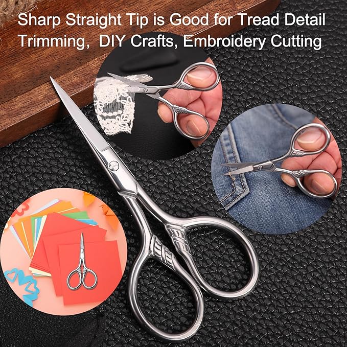 HITOPTY Small Precision Scissors, 3.5in Beauty Grooming Kit