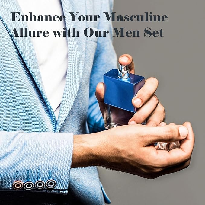 AmaKane Men Essential Oils Set for Diffuser for Home, Masculine Fragrance Oils for Candle Making, Soap Making Scents, Scented Oil Gift Set for Men 6x10ml
