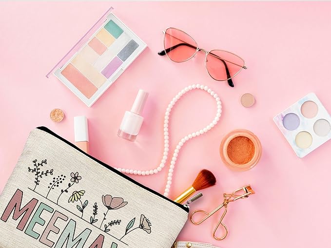 QGFM Meemaw Makeup Bag - Grandma Birthday Gift