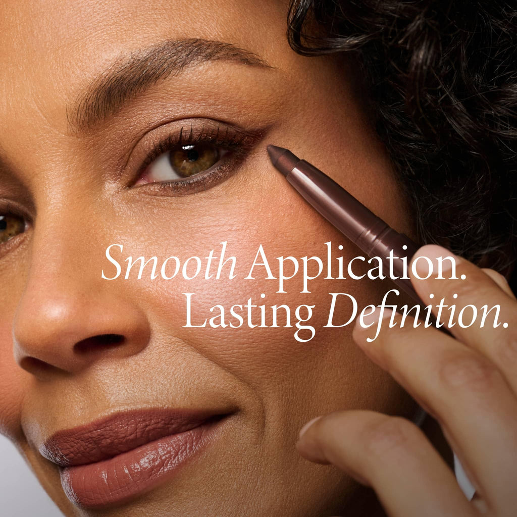 LAURA GELLER NEW YORK Kajal Longwear Kohl Eyeliner Pencil – Smoky Plum – Smooth, Blendable Application, Long-Wearing, Non-Creasing – Infused with Caffeine & Vitamin E – Built-In Sharpener