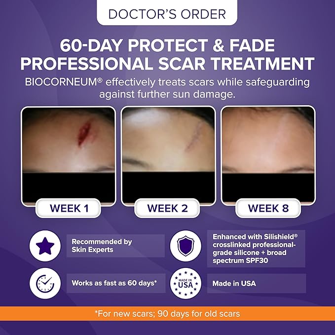Biocorneum Silicone Scar Gel with Silishield®, SPF 30 Scar Cream, 20g