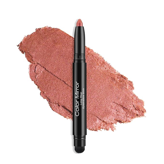 Color Mirror Longwear Cream Eye Shadow Sticks(46 Ruby Metallic), Smudge-Proof, Waterproof Eyeshadow,Silky Formula Glitter With Makeup Brush,Red Eyeshadow Stick