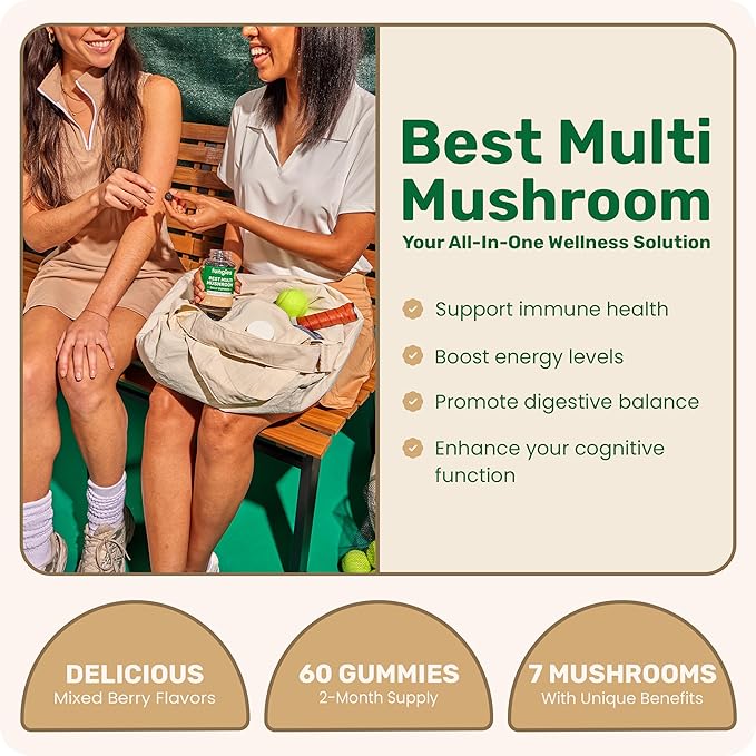 Fungies Multi Mushroom Gummies | 60 Count | Complex Adult Supplement