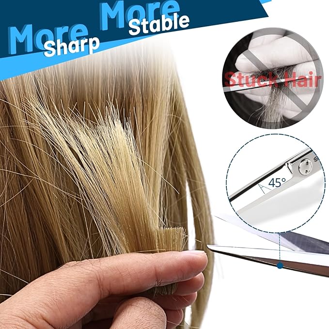 SnipStar 6.5" Professional Hair Cutting Scissors, Japanese 440C Steel