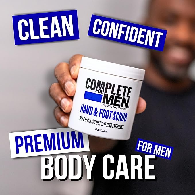COMPLETE FOR MEN - Hand and Foot Scrub: Exfoliating Feet, Hand Exfoliant, Sugar Scrub for Dry Skin, Moisturizing Rough Skin Remover, Ideal for Hands and Feet Care, Scrub for Men