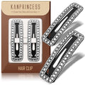 Kanprincess Rhinestone and Crystal Hair Clips 2-Pack, Sparkly Barrettes & Elegant Bling Accessories for Women & Girls(Set5)