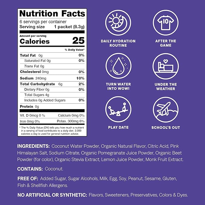 Cure Hydration - Kids Electrolyte Drink Powder Mixed Berry 14 Packets