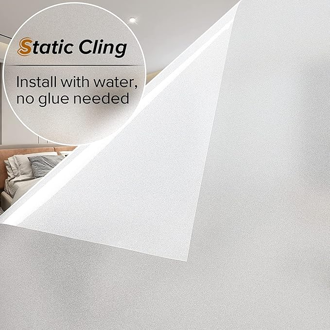 rabbitgoo Frosted Glass Window Privacy Film, Static Cling, 35.4" x 78.7"