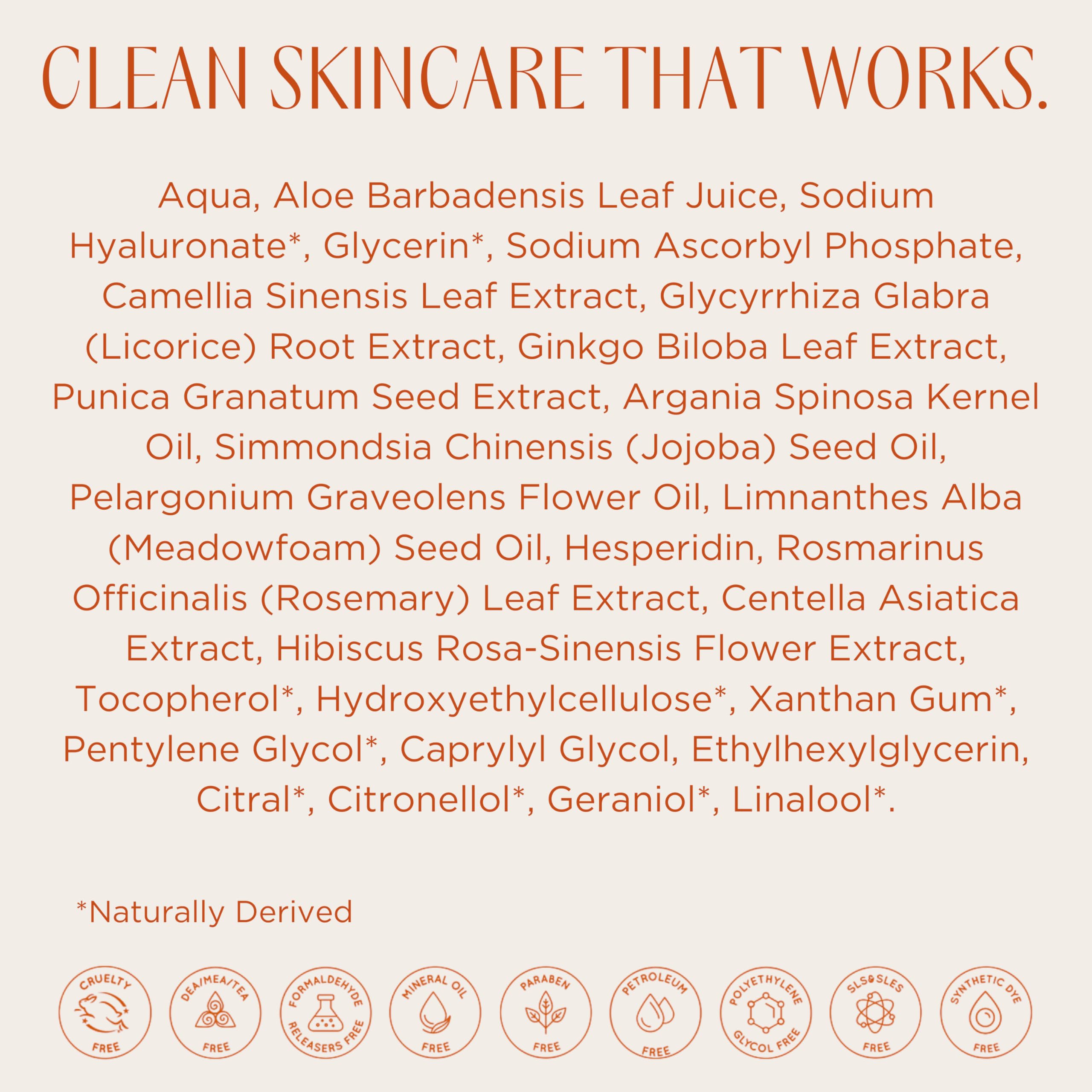 InstaNatural Hyaluronic Acid Serum for Face, Brightens, Hydrates, Reduces the Look of Fine Lines and Wrinkles, with Vitamin C, Jojoba Oil, and Aloe Vera, 2 Fl Oz