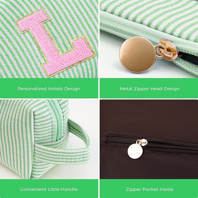 Btffitting Gifts for Teen Girls Women - Birthday Gifts for 10 11 12 13 14 15 16 17 18 Years Old Girl,Makeup Bag Cosmetic Bag,Teacher Gift Trendy Stuff Toiletry Bag - Green,L