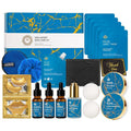 21 Pcs Men Facial Skin Care Set, Father's Day Gifts, Bath & Beard Gift Set for Men, Home Spa & Self-Care Gift Basket Set, Clay Mask, Birthday, Christmas, Valentines, Boyfriend, Anniversary, Dad