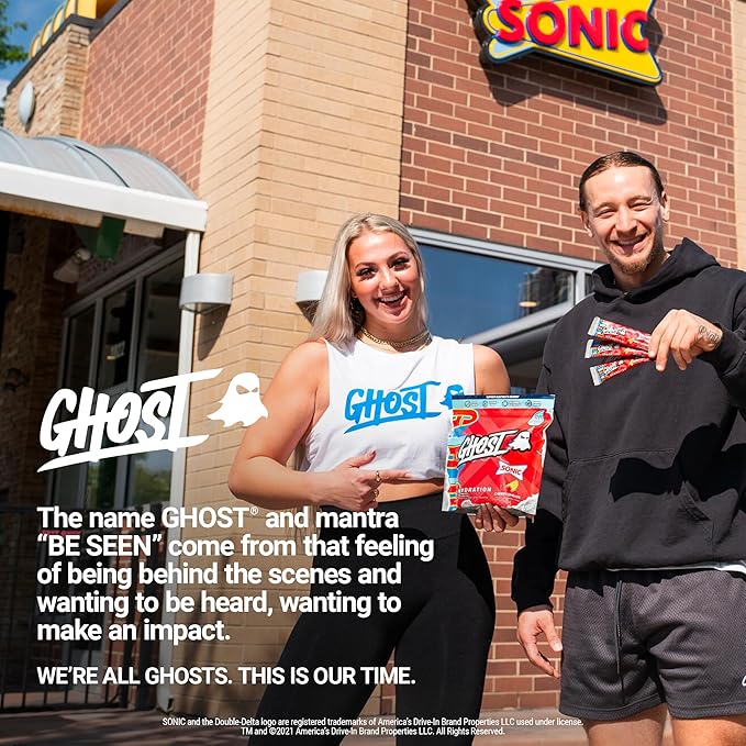 GHOST Hydration Sticks, 24 Electrolyte Powder Packets, Sonic Cherry Limeade