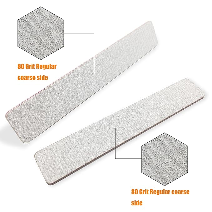 27pcs Double Sided Emery Board,80/80 Grit Nail Files for Acrylic Nails