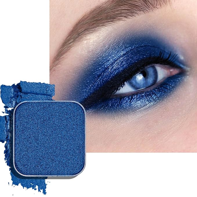 Fillwie Blue Single Eyeshadow Shimmer, Refill Fits Magnetic Palette (Abyss)