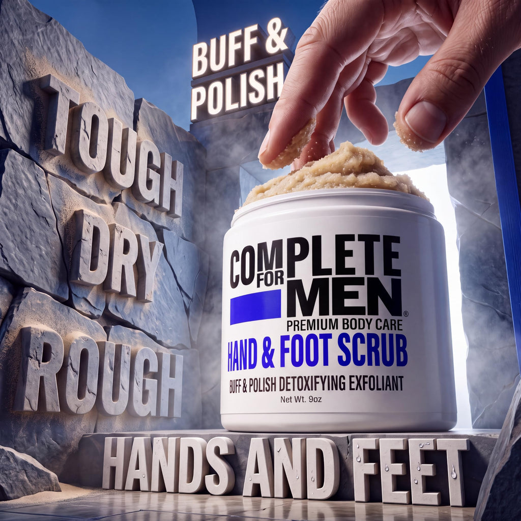 COMPLETE FOR MEN - Hand and Foot Scrub: Exfoliating Feet, Hand Exfoliant, Sugar Scrub for Dry Skin, Moisturizing Rough Skin Remover, Ideal for Hands and Feet Care, Scrub for Men