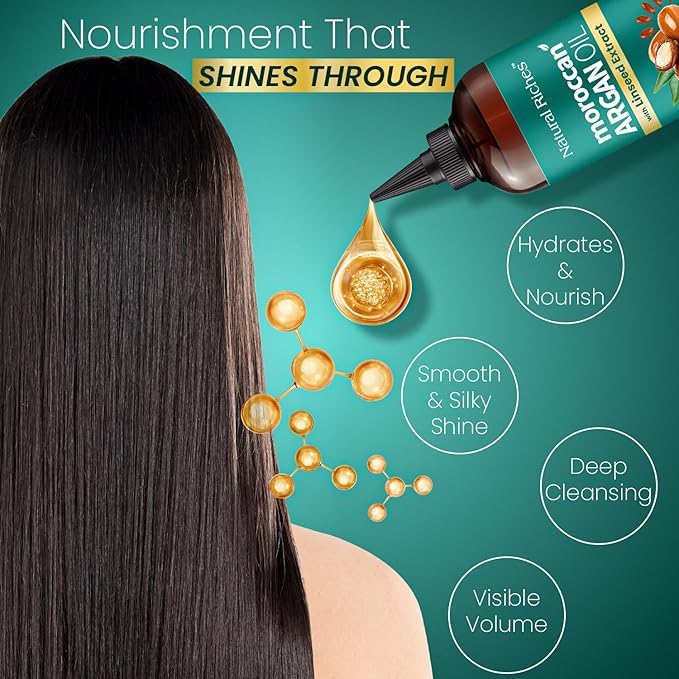 Moroccan Argan Oil with Linseed Extract 8 Fl Oz