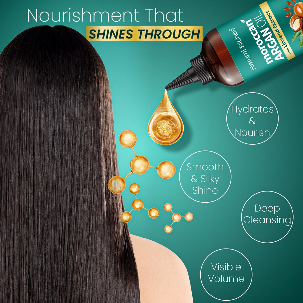 Moroccan Argan Oil with Linseed Extract 8 Fl Oz