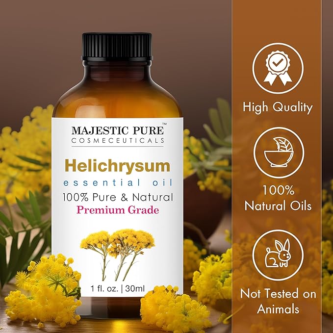 Majestic Pure Helichrysum Essential Oil for Diffuser - 1 fl oz
