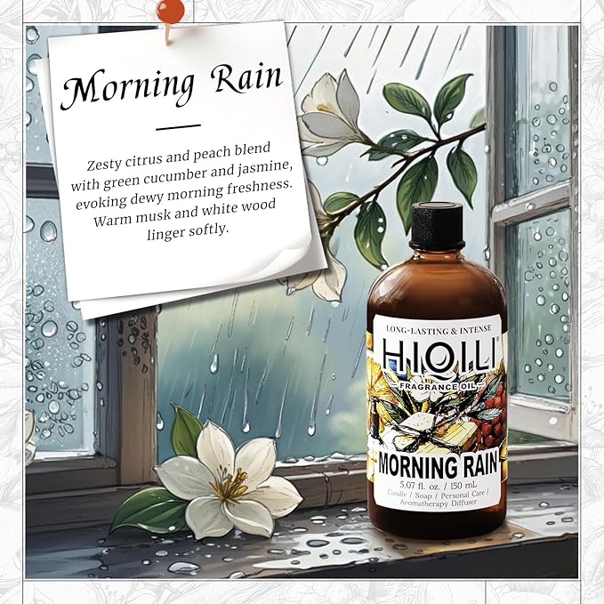 HIQILI Morning Rain Fragrance Oil for Soap, Candle & Diffuser