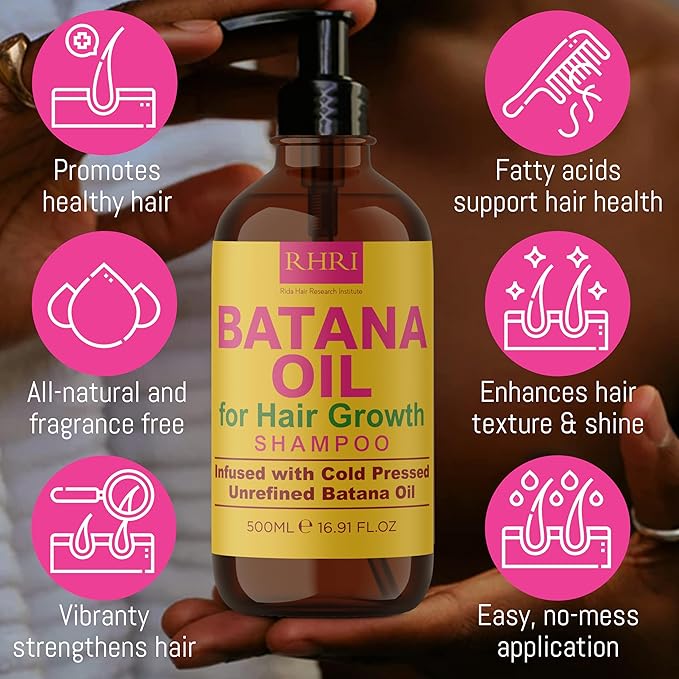 RHRI Batana Oil Shampoo and Conditioner Set for Hair Growth & Thinning Hair