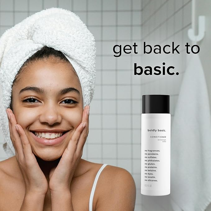 Boldly Basic Fragrance Free Conditioner - Unscented - Dermatologist Tested