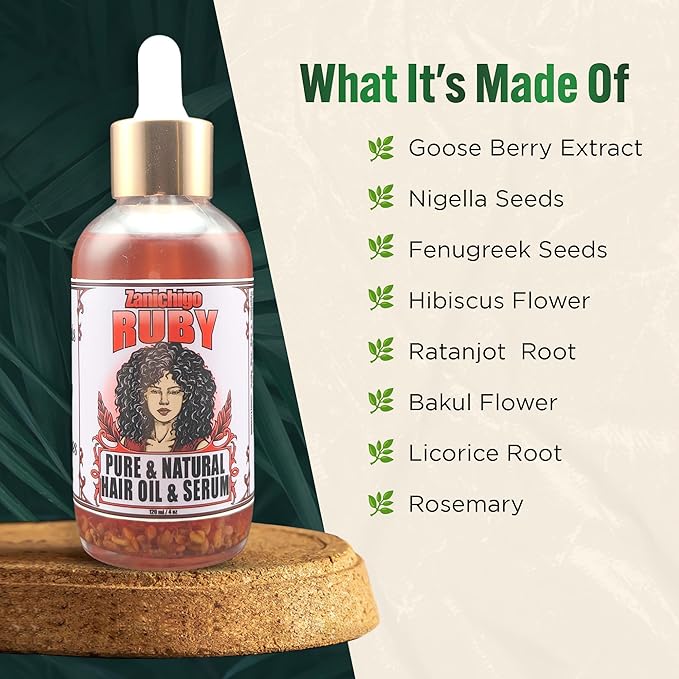 Zanichigo Fenugreek Herbal Hair Oil for Dry, Damaged & thinning Hair | Lightweight Non-Greasy - Hair Growth Treatment with 8 Oil Blend