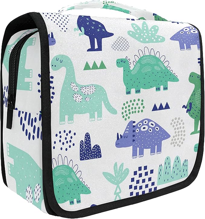 senya Hanging Travel Toiletry Bag Dinosaurs Creative Kit Makeup Case Cosmetics Organizer for Men Women