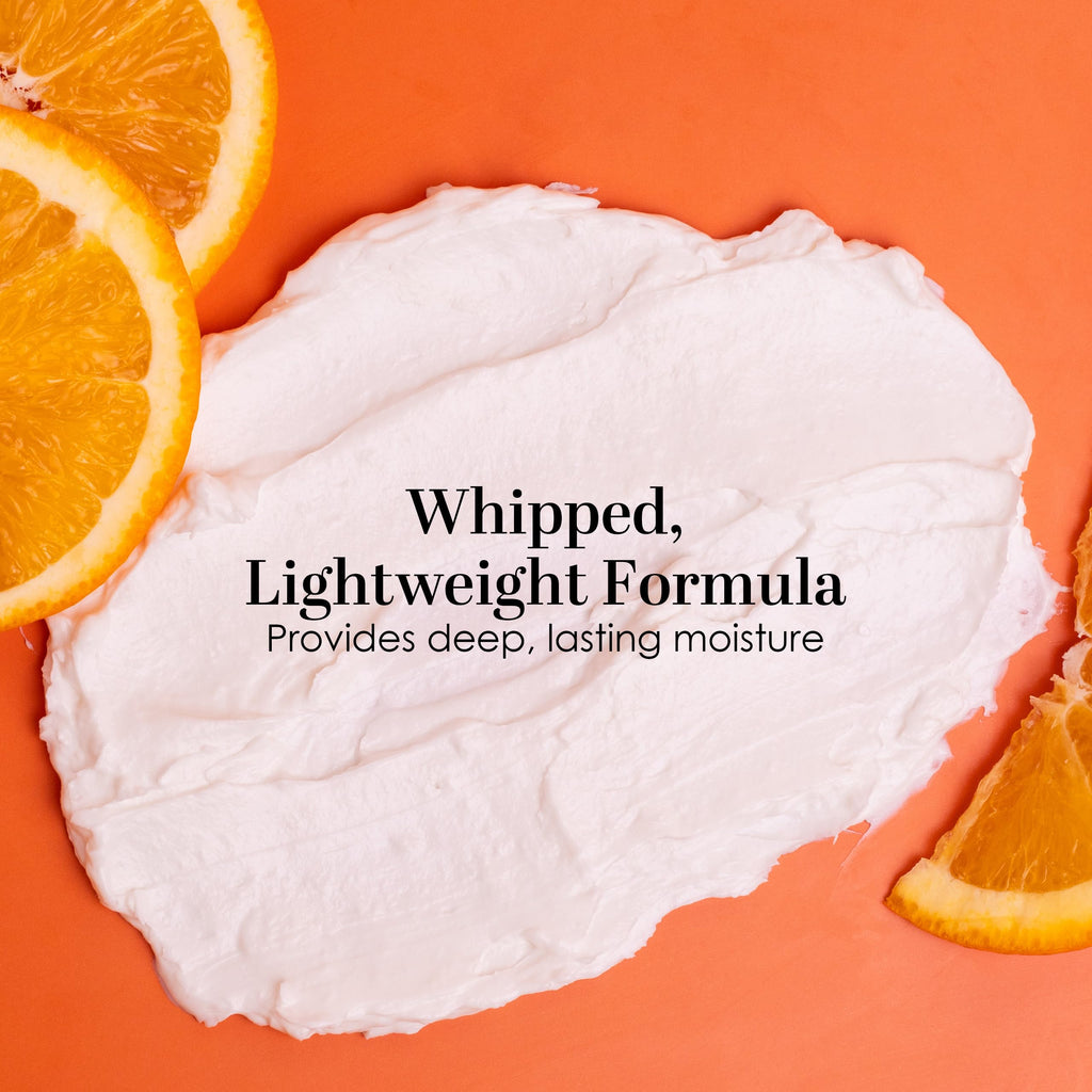 Sweet Orange Body Butter - Raw Shea Butter with Jojoba Oil, Orange Vanilla Body Lotion Scented with Essential Oils, No Synthetic Fragrances, Full Body Moisturizer for Dry Skin