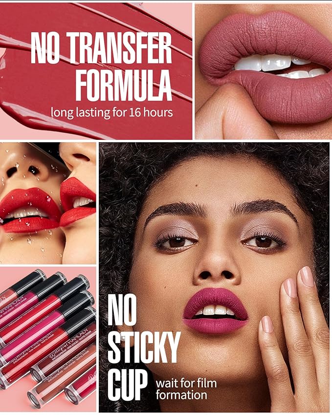 HANLADY Dusty Brown Lipstick Long Lasting Lipsticks for Women Smudgeproof