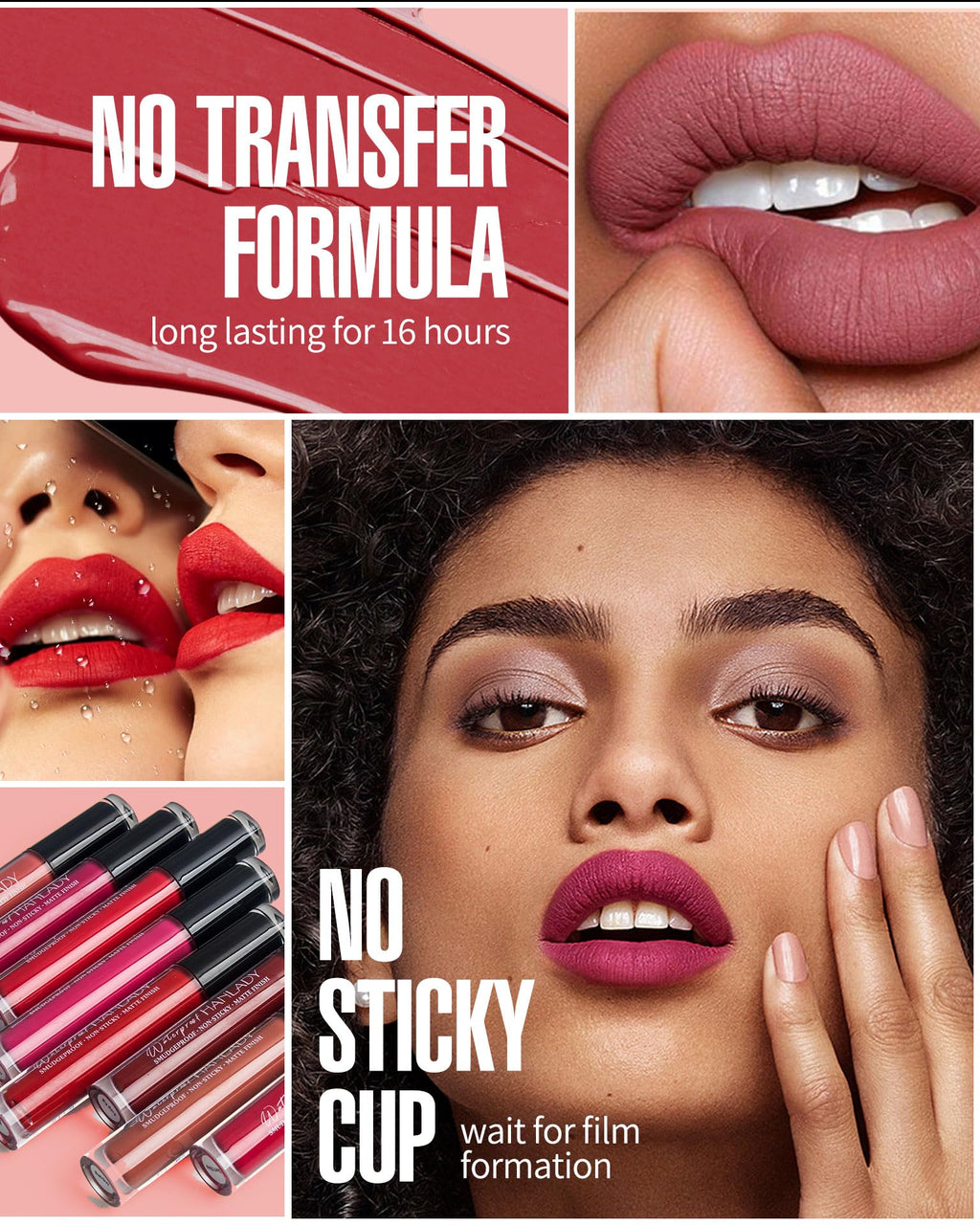 HANLADY Dark Red Lipstick Long Lasting Lipsticks for Women Smudgeproof