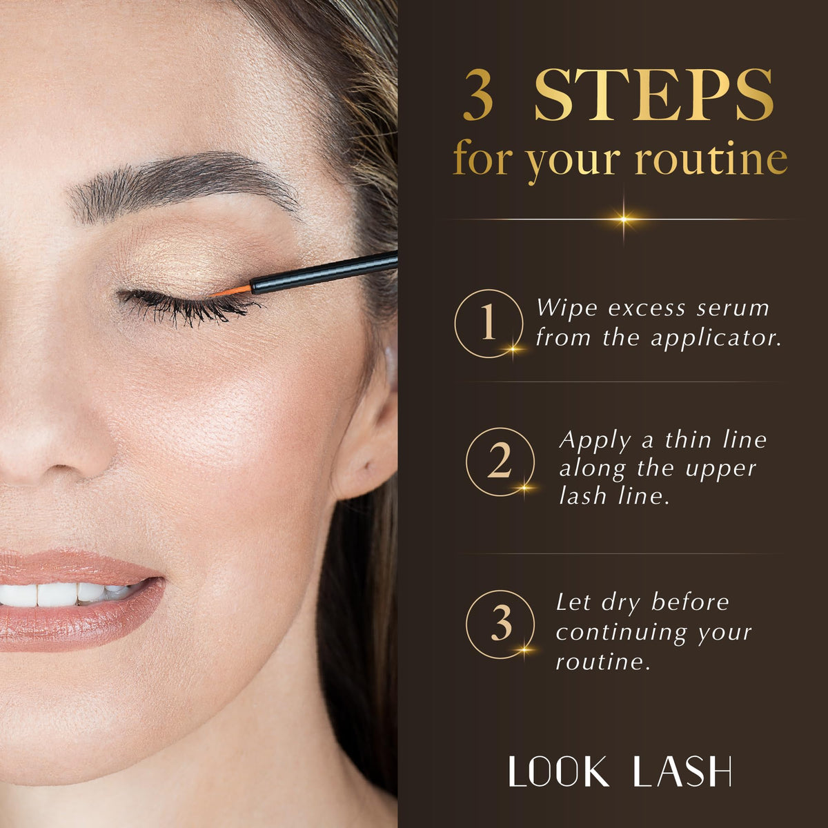 Look Lash - Lash Serum for Eyelashes & Eyebrows, Biotin, Castor Oil, 5.5 ml