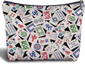 Zomhix Mahjong Gifts Cosmetic Bag - Mahjong Makeup Bag Women's Zippered Bag for Purse, Mahjong Cosmetic Bags for Women