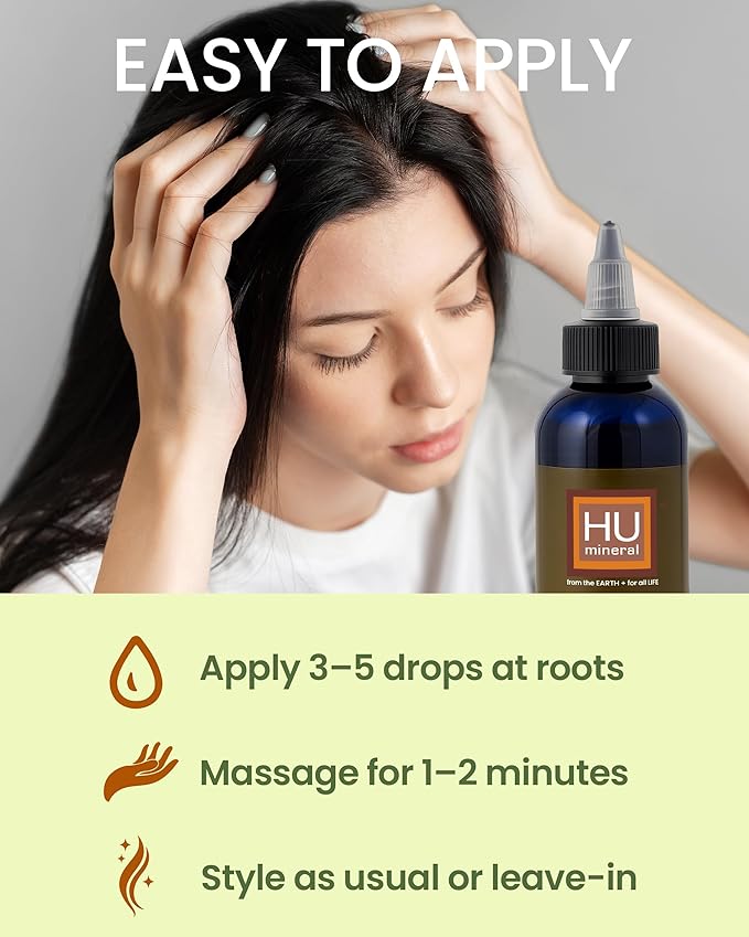 HUmineral Hair & Scalp Oil for hair growth, 4oz