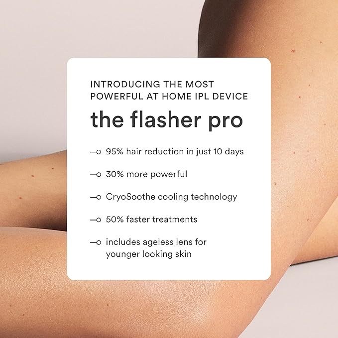 Nood™ Flasher Pro — Forbes Best Product 2026 — IPL Laser Hair Removal Device For At Home Use — Pain-Free, Permanent, Visible Results After First Use & Works Everywhere Hair Grows — Matte Black