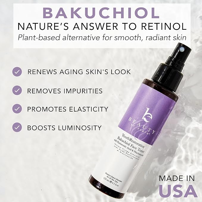 Bakuchiol Face Toner - USA Made with Natural & Organic Ingredients